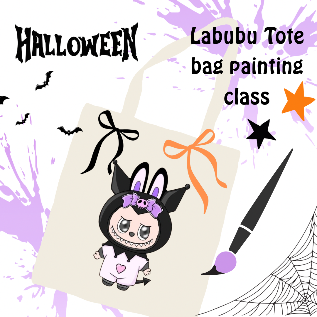 Halloween Labubu tote bag workshop Saturday 25th October