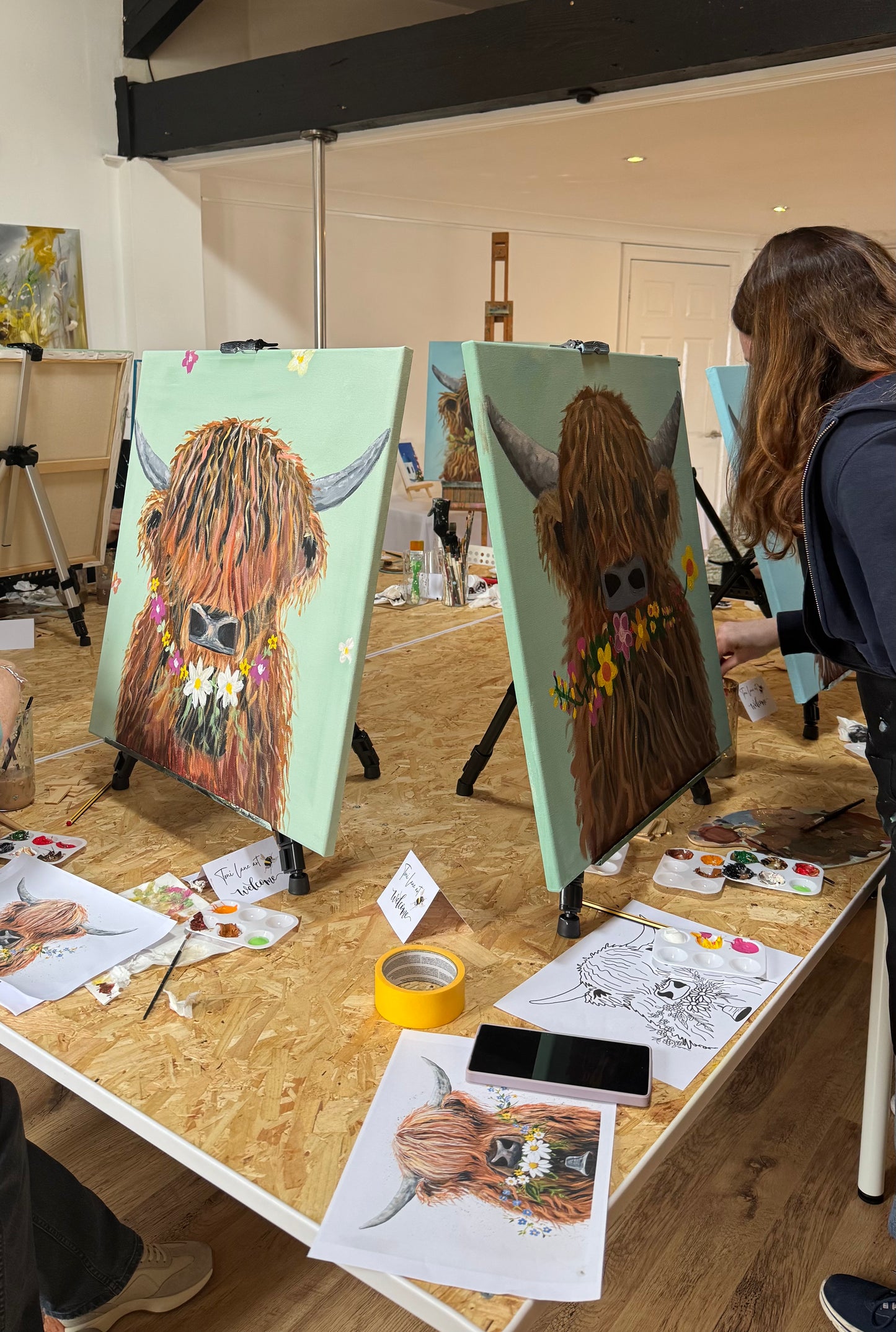 Highland Cow Painting Workshop 17th August.