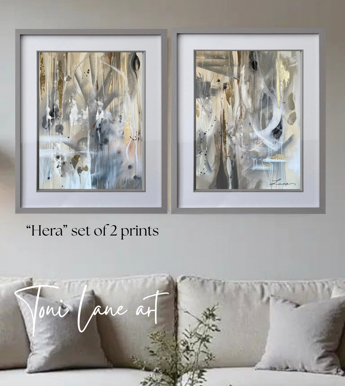 “Hera” set of 2 abstract prints