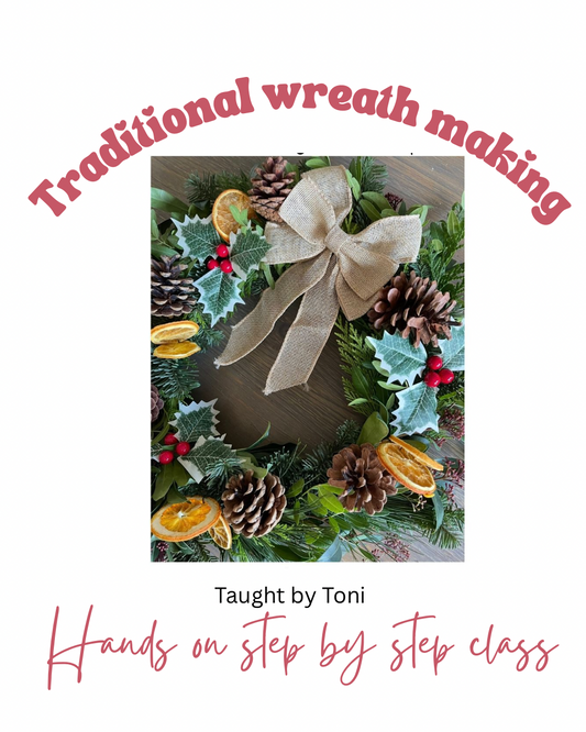 Traditional Christmas Wreath Making workshop with Toni