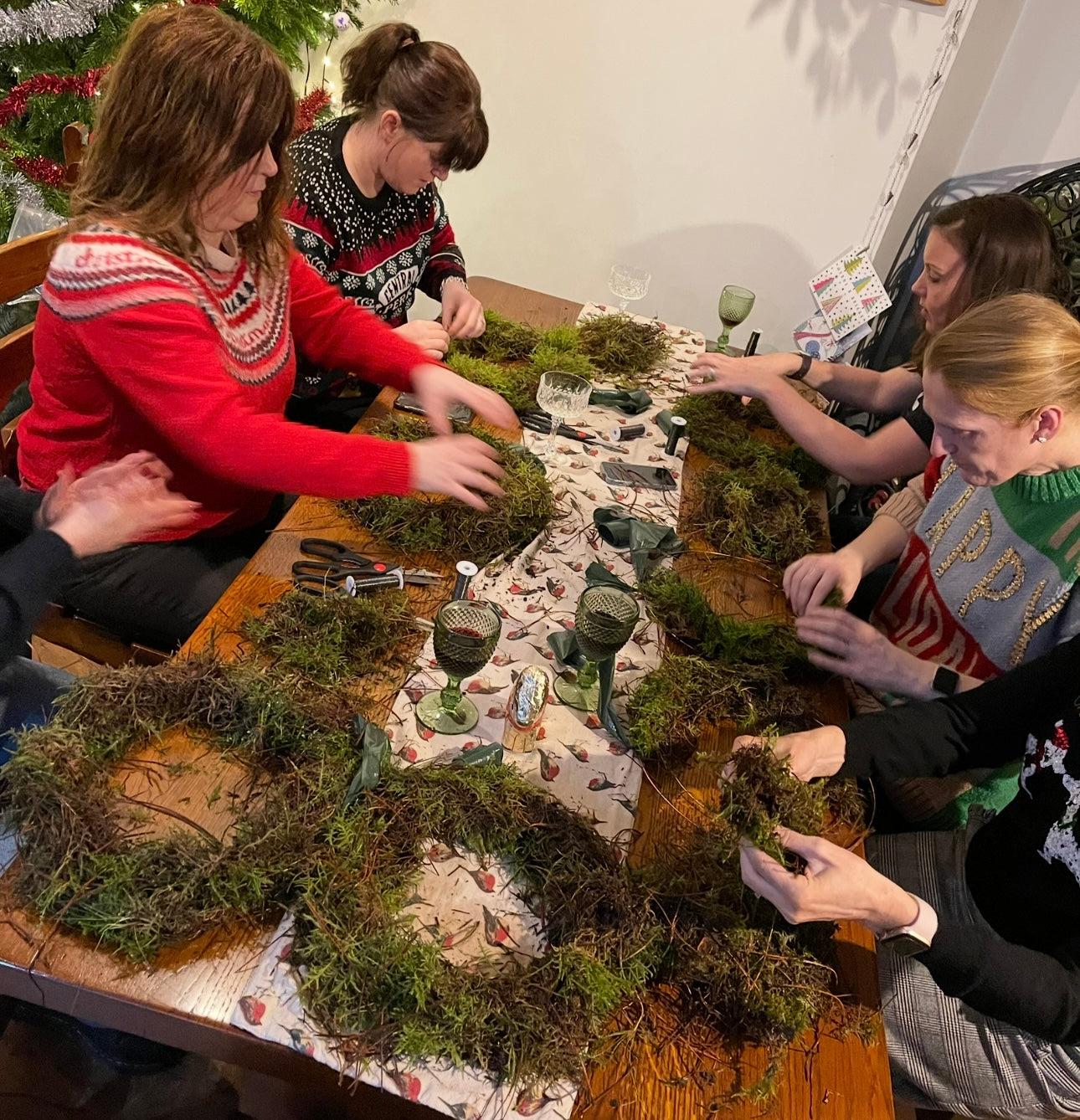 Traditional Christmas Wreath Making workshop.