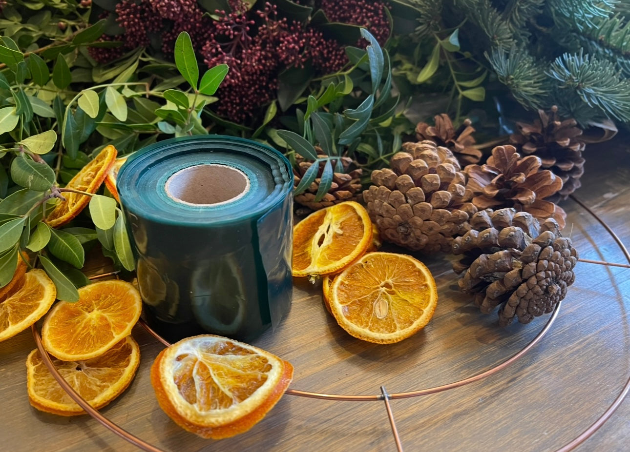 Traditional Christmas Wreath Making workshop.