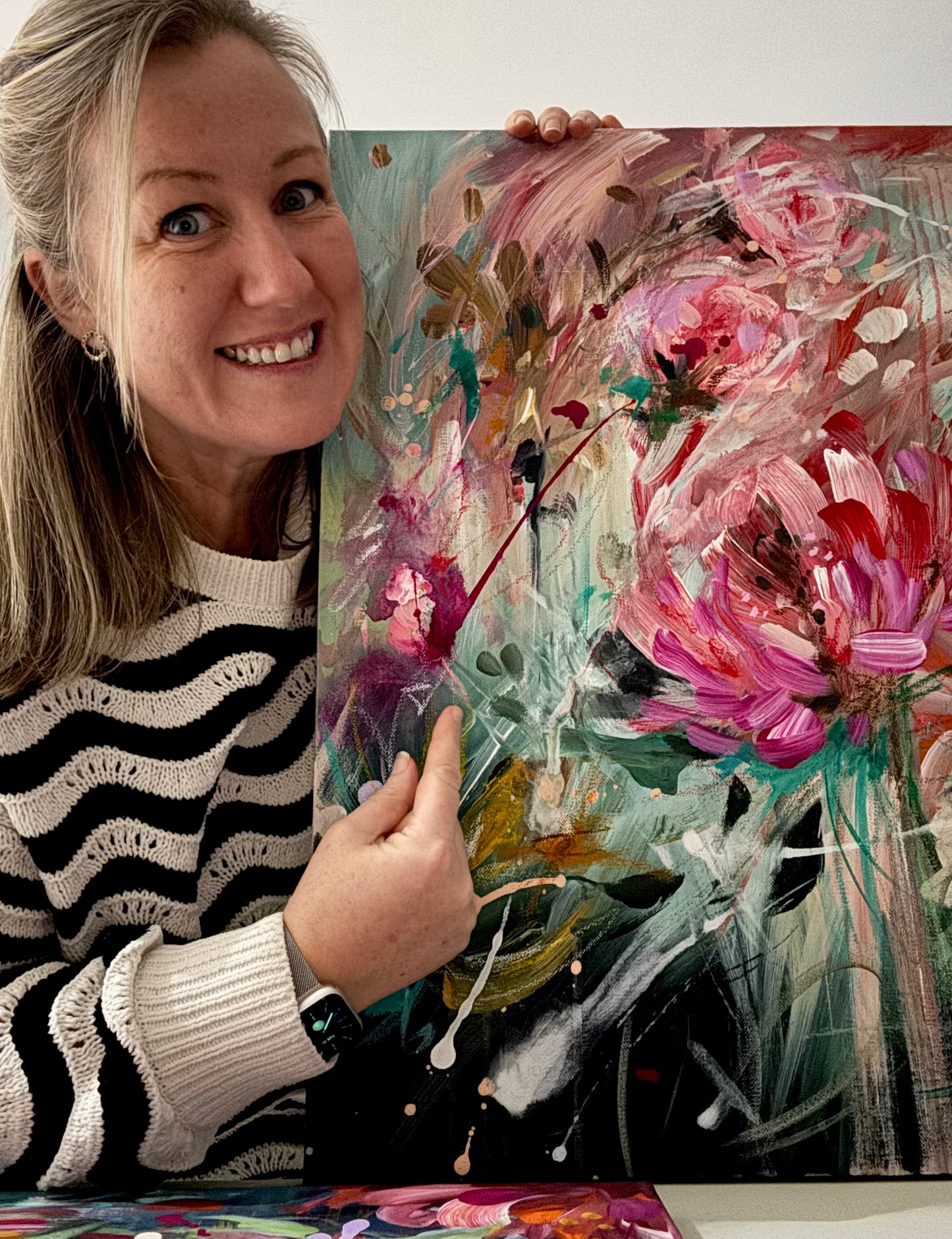 Abstract floral painting class for adults Sat 9th May