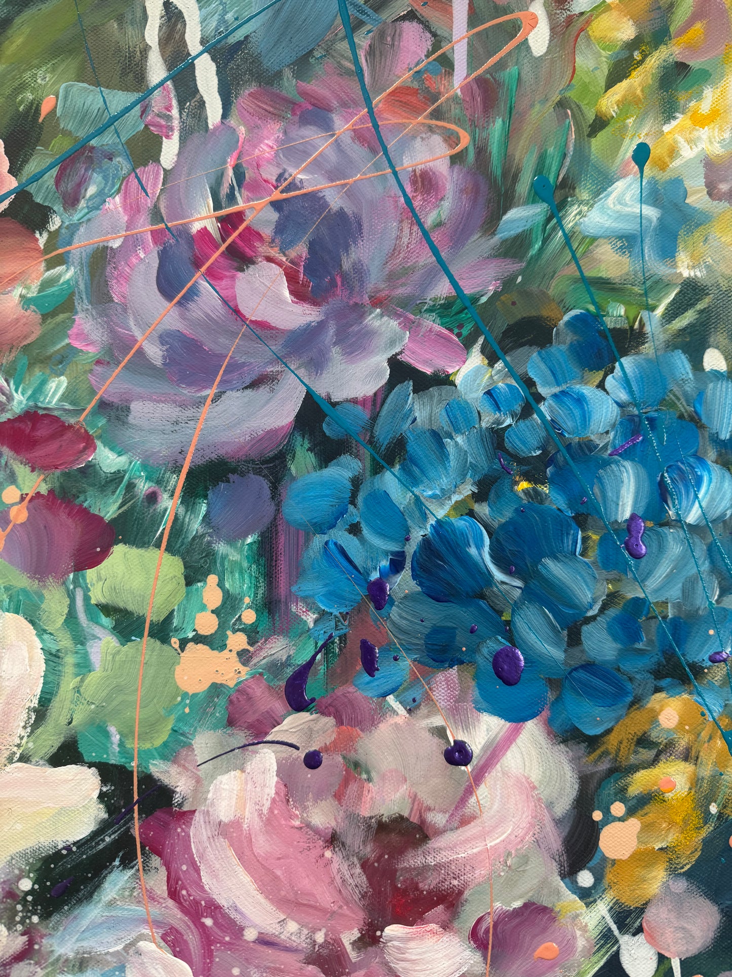 Abstract floral painting class for adults Sat 9th May
