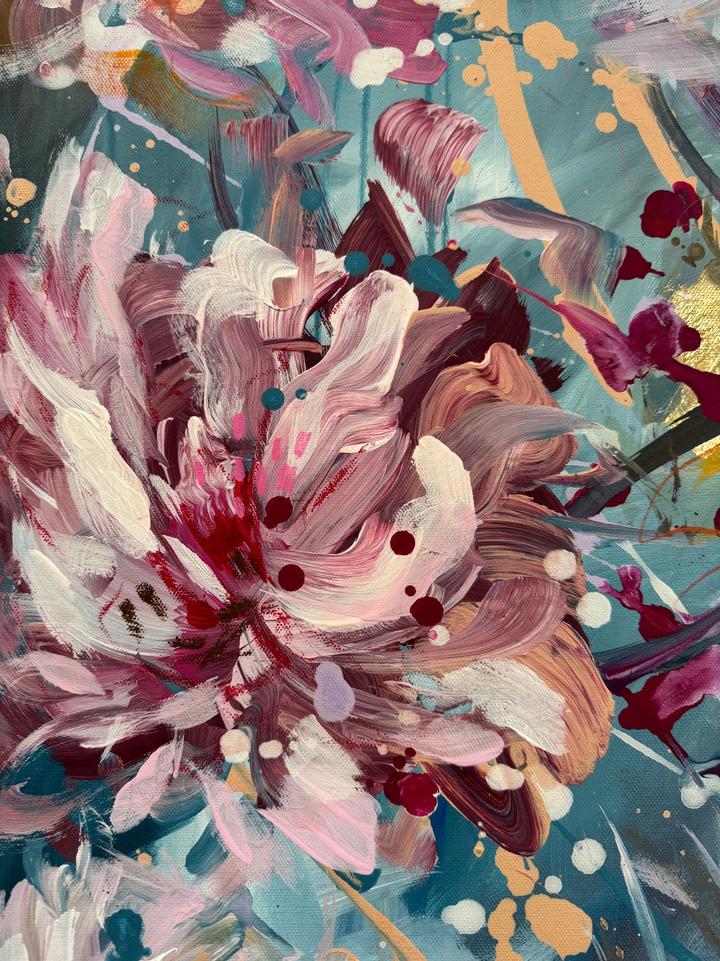 Abstract floral painting class for adults Sat 9th May