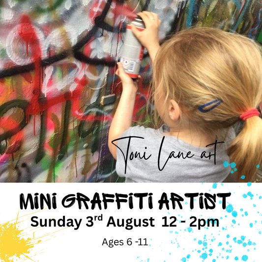 Kids Graffiti Art class Sunday 3rd August.