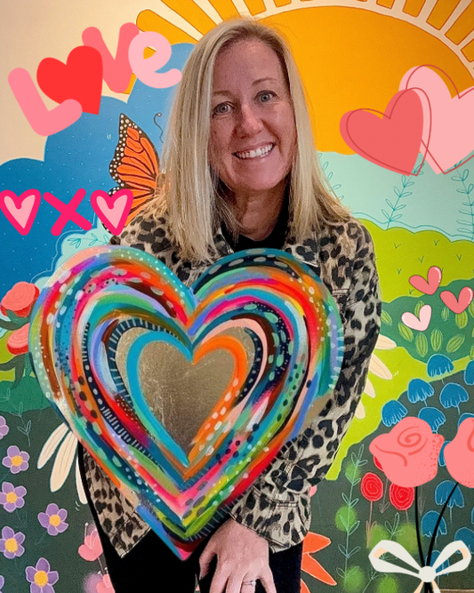 Abstract Love hearts, Valentines workshop Saturday 14th February.